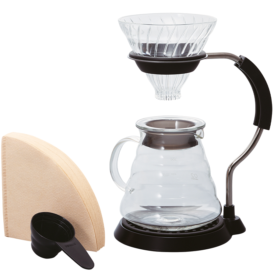 Hario V60 Arm Stand Glass Dripper Set 02