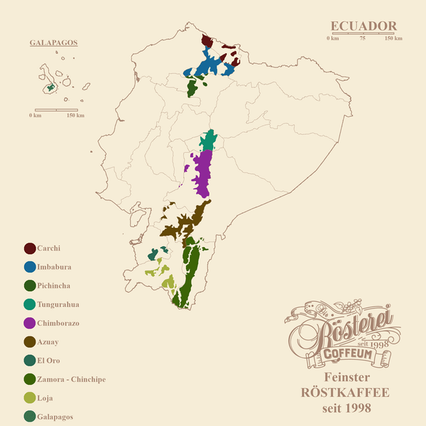 Landkarte Ecuador Vilcabamba - Tal der Hundertjährigen Portrait | Die Rösterei Coffeum Hamburg