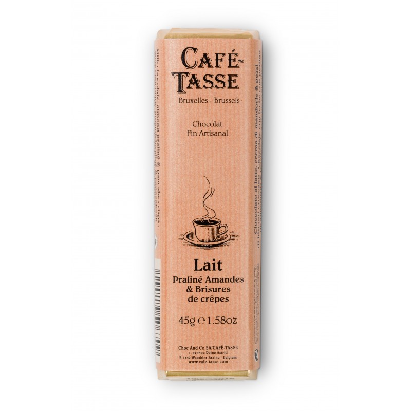 Café-Tasse Schokobar Lait Praliné Amandes & Brisures de crepes 45g