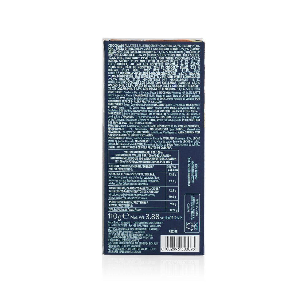 Venchi Schokolade Cremino 1878 Bar 110g